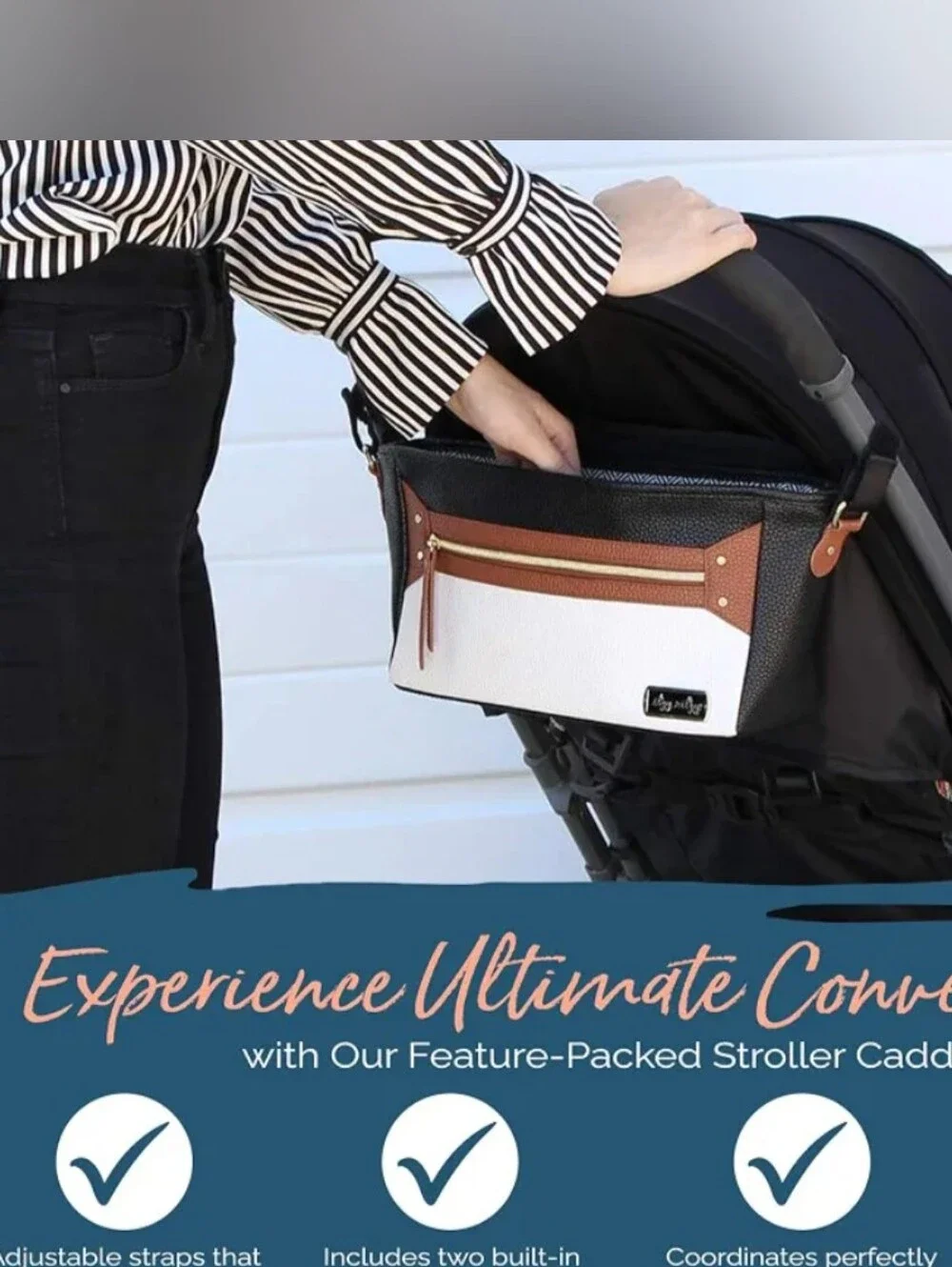3/$20 Itzy Ritzy Adjustable Stroller Caddy and Organizer Bag